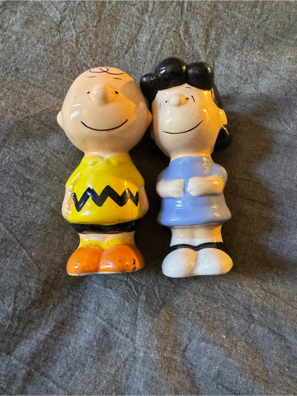 Vintage Charlie Brown and Lucy salt 🧂 & pepper shakers